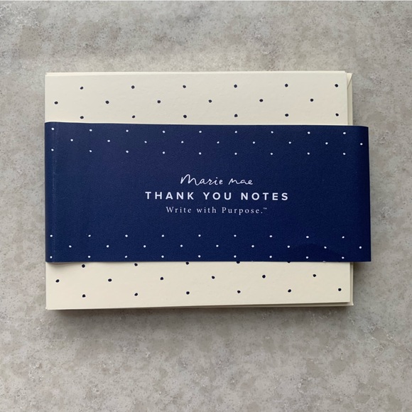 Thank You Notes with Cheers Polka Dot design - Set of 10 - Picture 4 of 5